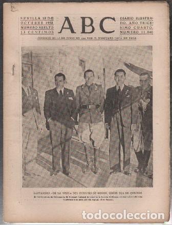 Coleccionismo de Revistas y Peri&oacute;dicos: PERIODICO ABC DE SEVILLA 19 DE OCTUBRE DE 1938 N&ordm; 11040 - A-ABC-0582 ,2