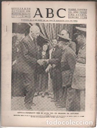 Coleccionismo de Revistas y Peri&oacute;dicos: PERIODICO ABC DE SEVILLA 21 DE OCTUBRE DE 1938 N&ordm; 11042 - A-ABC-0584 ,2