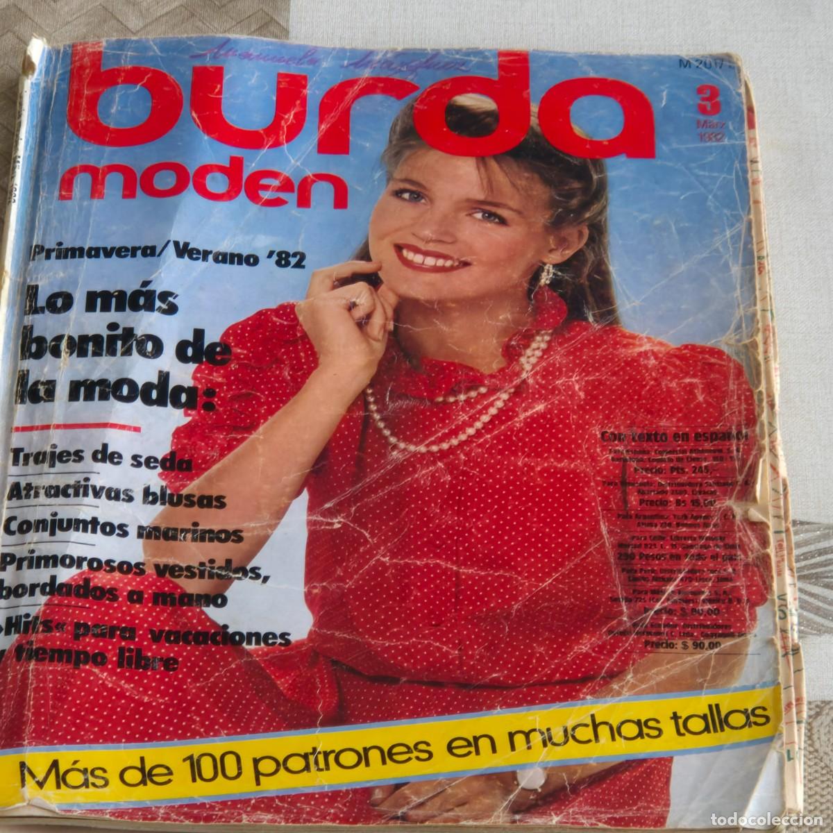 Collection Magazines and Newspapers: REVISTA BURDA MODEN, PRIMAVERA - VERANO DE 1982, TEXTO EN ALEM&Aacute;N