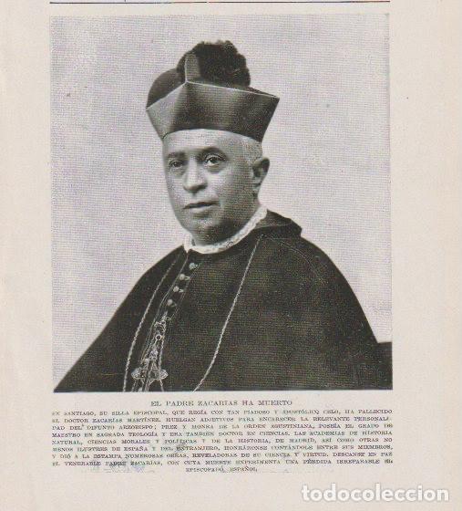 Collezionismo di Riviste e Giornali: * SANTIAGO, Galicia * Arzobispo Zacar&iacute;as Mart&iacute;nez -1933