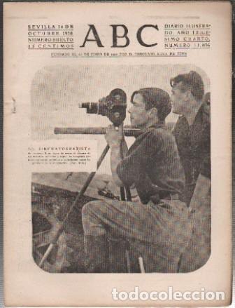 Coleccionismo de Revistas y Peri&oacute;dicos: PERIODICO ABC DE SEVILLA 14 DE OCTUBRE DE 1938 N&ordm; 11036 - A-ABC-0588