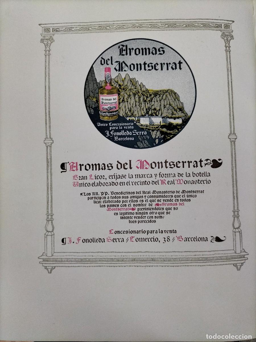 Colecionismo de Revistas e Jornais: LICOR AROMAS DEL MONTSERRAT UNICO ELABORADO EN EL MONASTERIO J.FONOLLERA SERRA HOJA A&Ntilde;O 1924