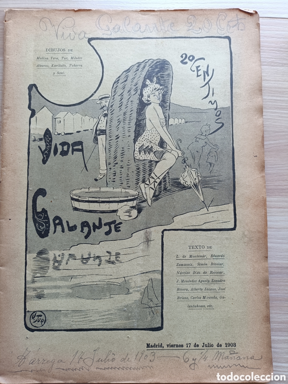 Collection Magazines and Newspapers: Vida Galante n&ordm;245 a&ntilde;o 1903 M&eacute;ndez &Aacute;lvarez