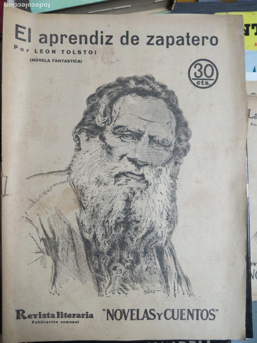 Coleccionismo de Revistas y Peri&oacute;dicos: EL APRENDIZ DE ZAPATERO - LEON TOLSTOI - REVISTA LITERARIA - NOVELAS Y CUENTOS