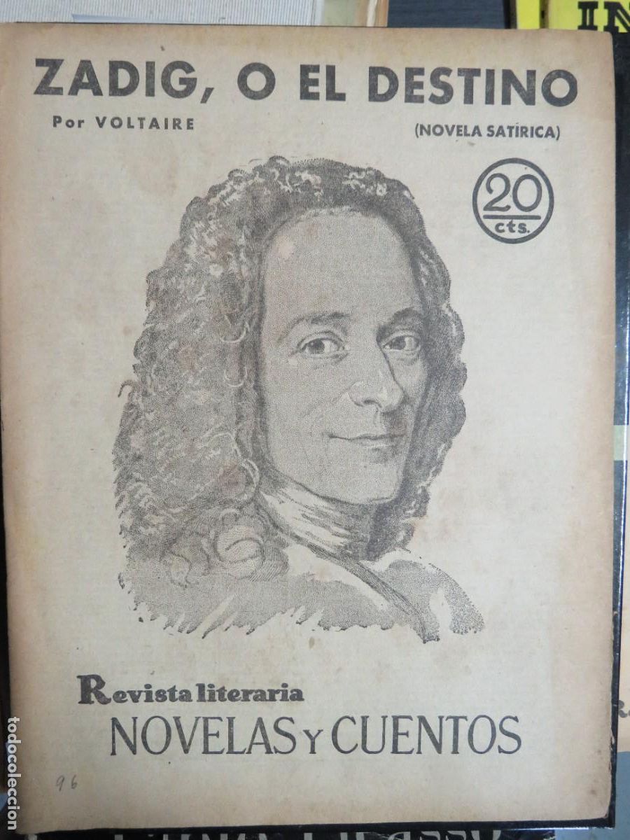 Coleccionismo de Revistas y Peri&oacute;dicos: ZADIG, O EL DESTINO - VOLTAIRE - REVISTA LITERARIA - NOVELAS Y CUENTOS