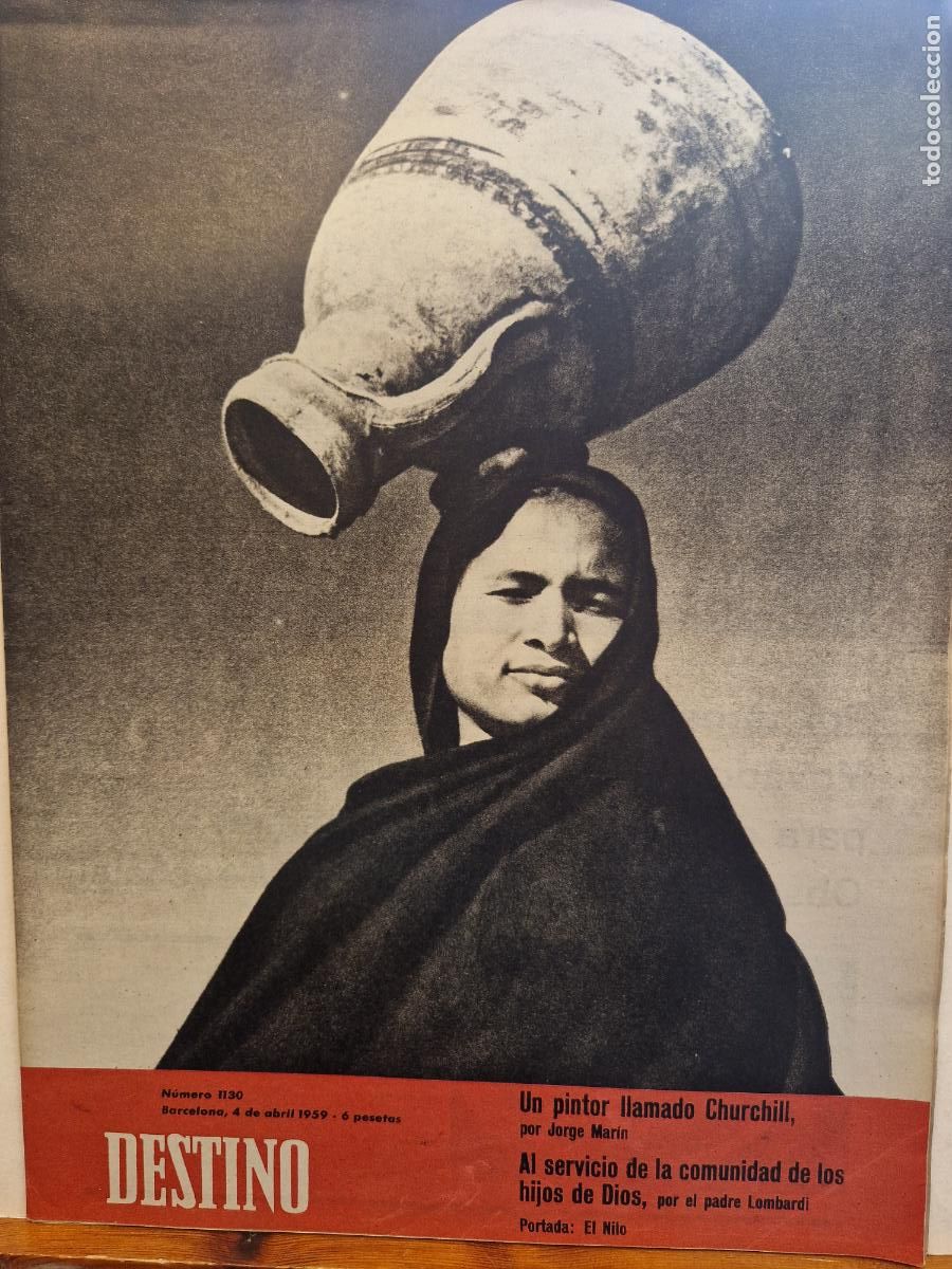 Coleccionismo de Revistas y Peri&oacute;dicos: REVISTA DESTINO. UN PINTOR LLAMADO CHURCHILL. BARCELONA 4 DE ABRIL DE 1959