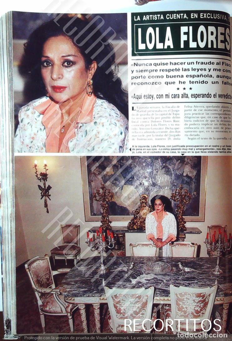 Coleccionismo de revistas y peri&oacute;dicos: LOLA FLORES HACIENDA 1987