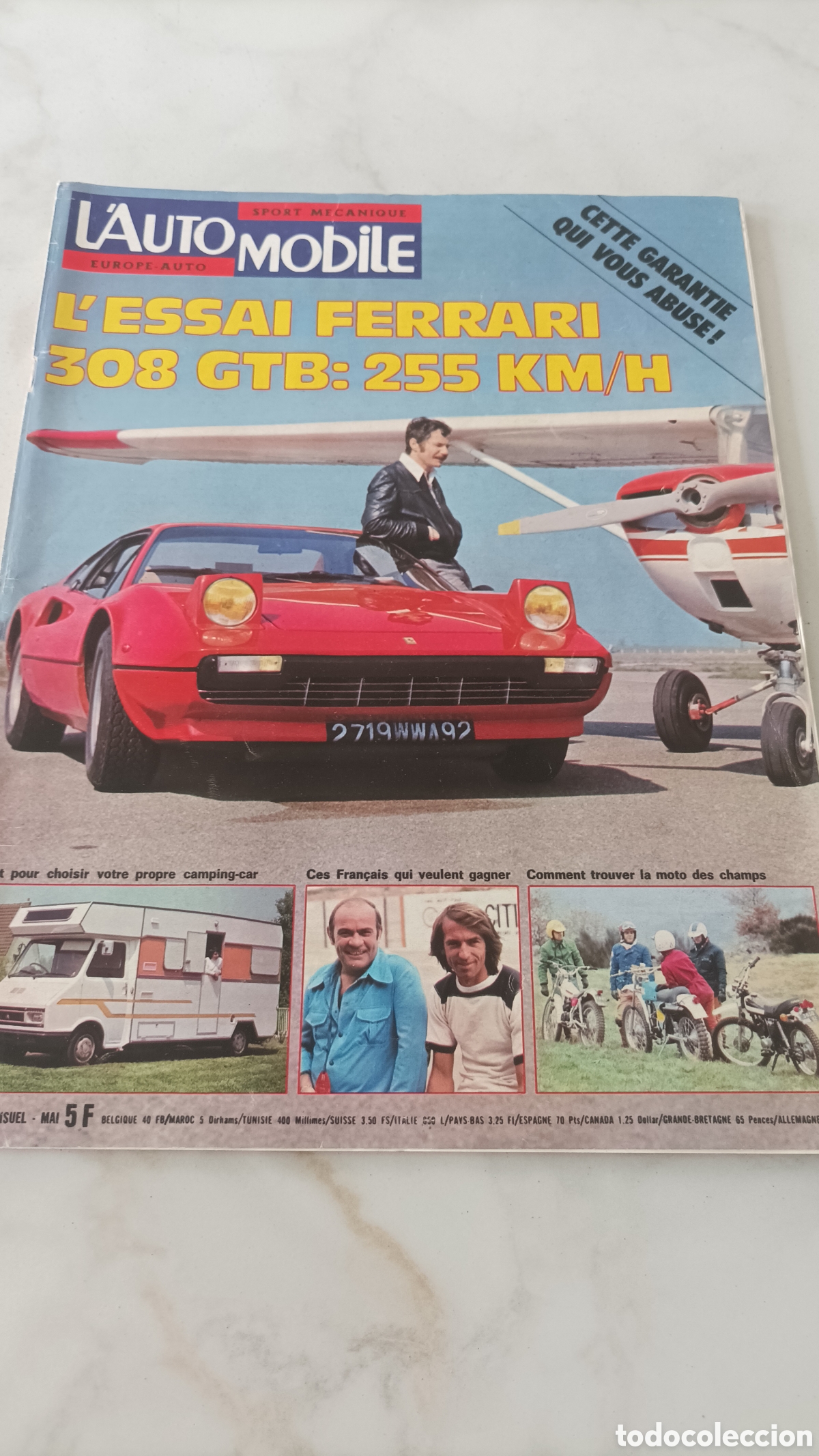 Coleccionismo de revistas y peri&oacute;dicos: L'automobile revista Ferrari 308 gtb