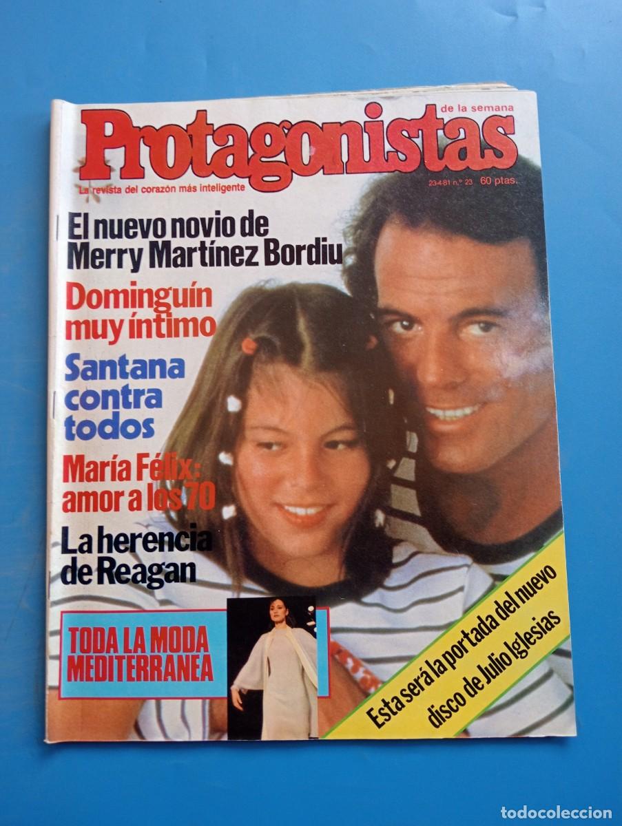 Coleccionismo de revistas y peri&oacute;dicos: PROTAGONISTAS. N&ordm; 23. ABRIL 1981. ESTA SERA LA PORTADA DEL NUEVO DISCO DE JULIO IGLESIAS.... LEER