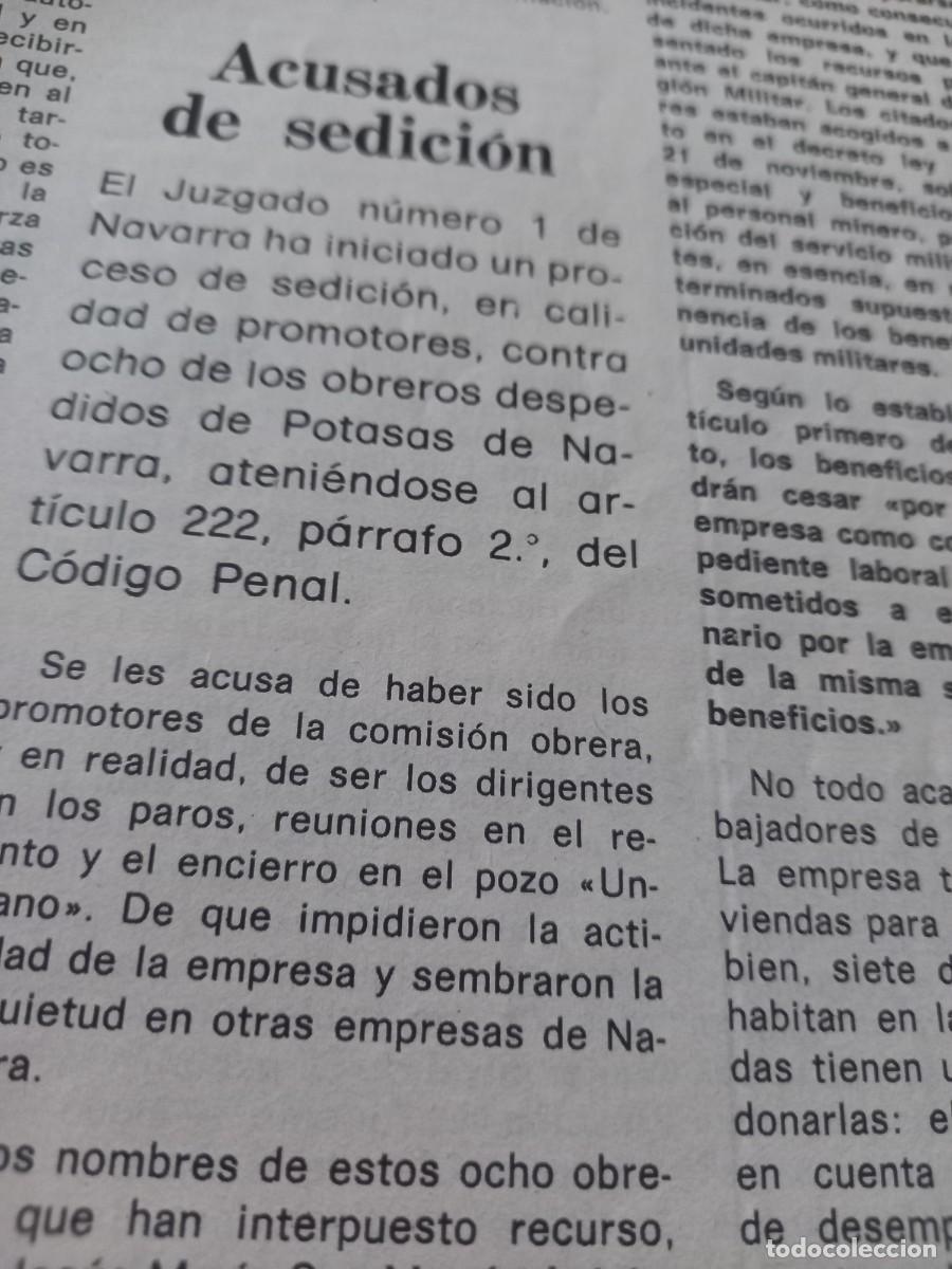 Collection Magazines and Newspapers: JUICIO POR SEDICI&Oacute;N CONTRA OBREROS DESPEDIDOS DE POTASAS DE NAVARRA. MUNDO MAYO 1975