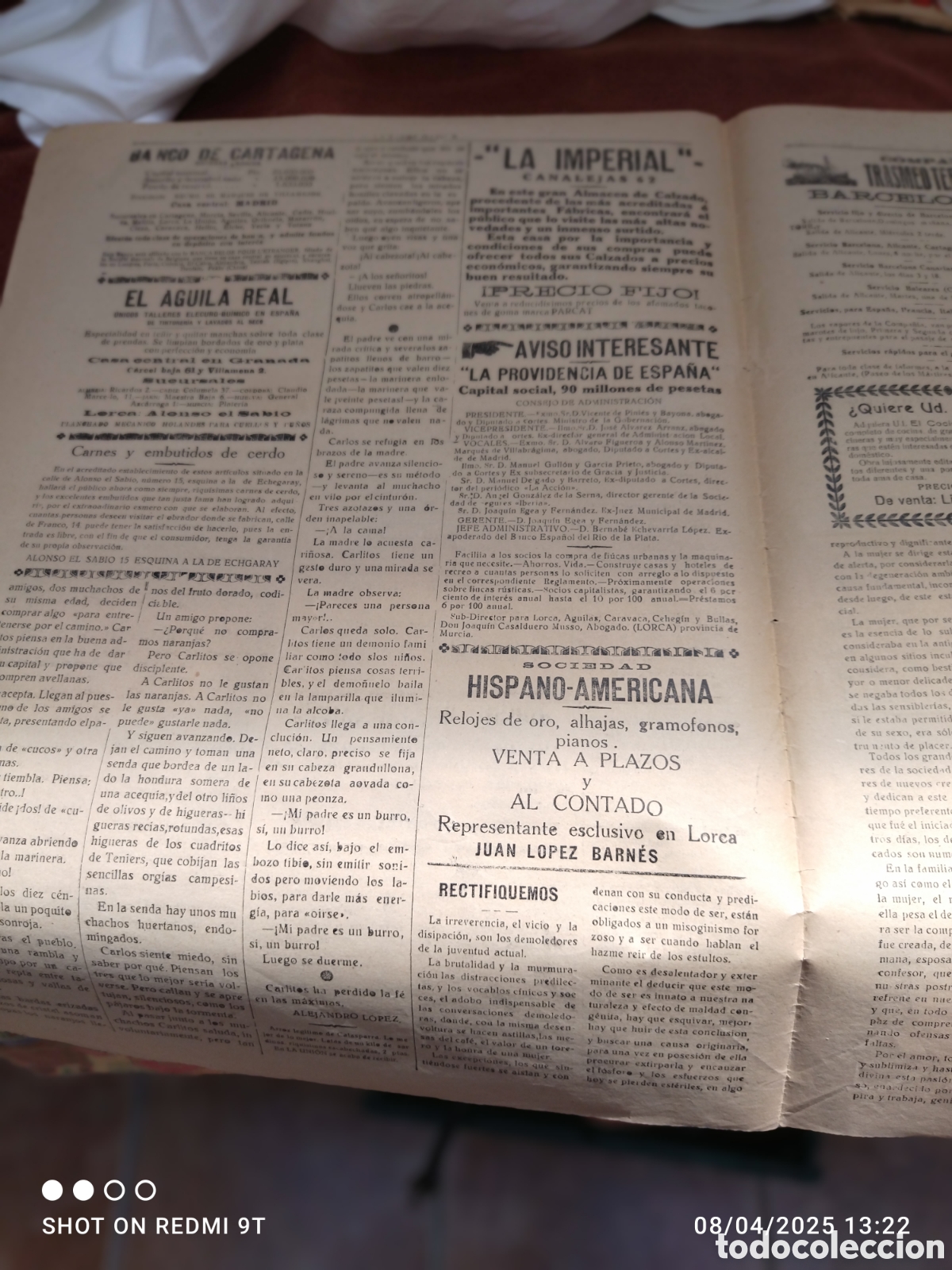 Collection Magazines and Newspapers: Diario la Tarde de Lorca noviembre 1923, n&deg; 3643