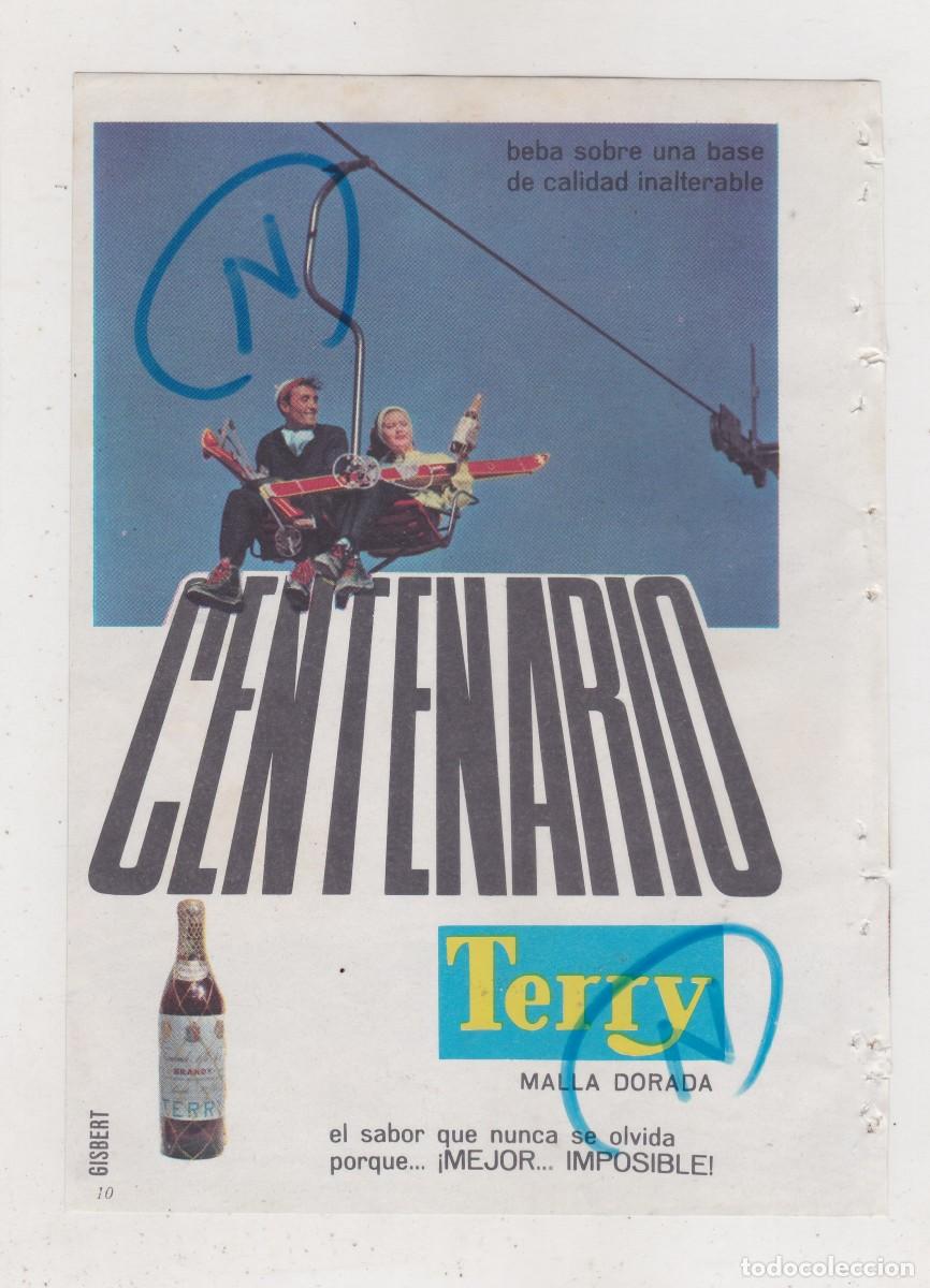 Coleccionismo de Revistas y Peri&oacute;dicos: PUBLICIDAD T 1963. ANUNCIO BRANDY CENTENARIO TERRY + SABANAS BLANFIL (REVERSO)