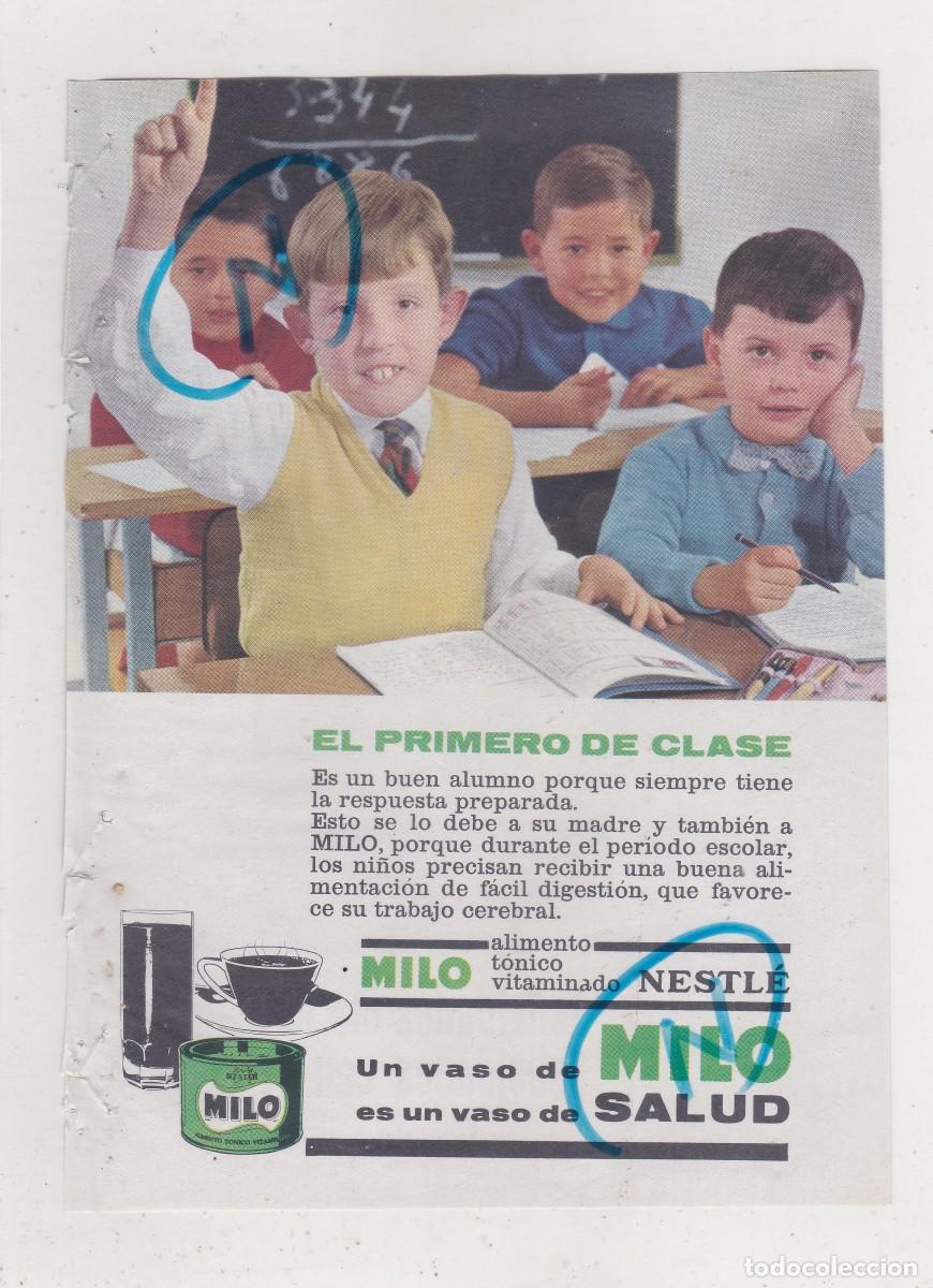 Coleccionismo de Revistas y Peri&oacute;dicos: PUBLICIDAD T 1963. ANUNCIO MILO. NESTL&Eacute; + BRANDY VETERANO. OSBORNE (REVERSO)