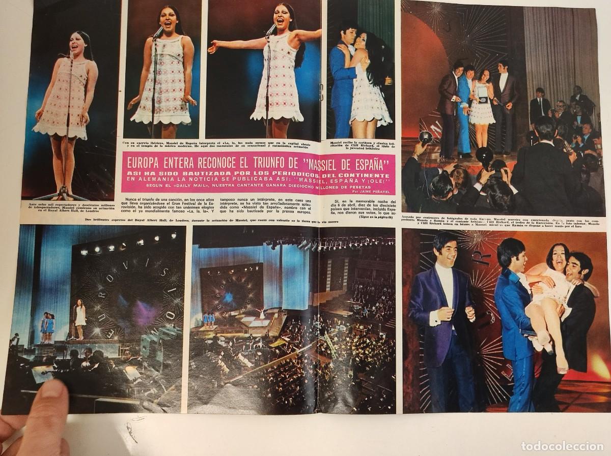 Coleccionismo de Revistas y Peri&oacute;dicos: 2 HOJAS REVISTA ORIGINALES VINTAGE. EUROPA RECONOCE TRIUNFE DE MASSIEL EN ESPA&Ntilde;A