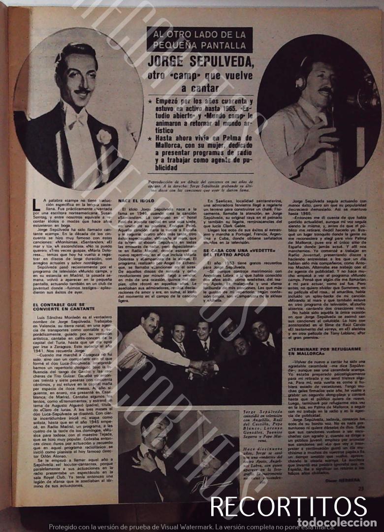 Collection Magazines and Newspapers: JORGE SEPULVEDA PEPE MAIRENA ANGELILLO RAUL DEL CASTILLO PEPE BLANCO LORENZO GONZALEZ