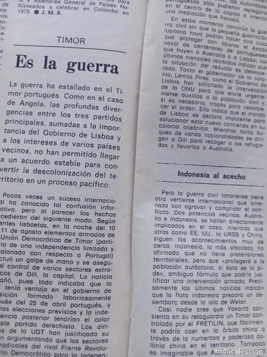 Coleccionismo de Revistas y Peri&oacute;dicos: TIMOR: INDEPENDENTISTAS EN GUERRA ANTES DE INDEPENDENCIA DE PORTUGAL. REVISTA MUNDO SEPTIEMBRE 1975
