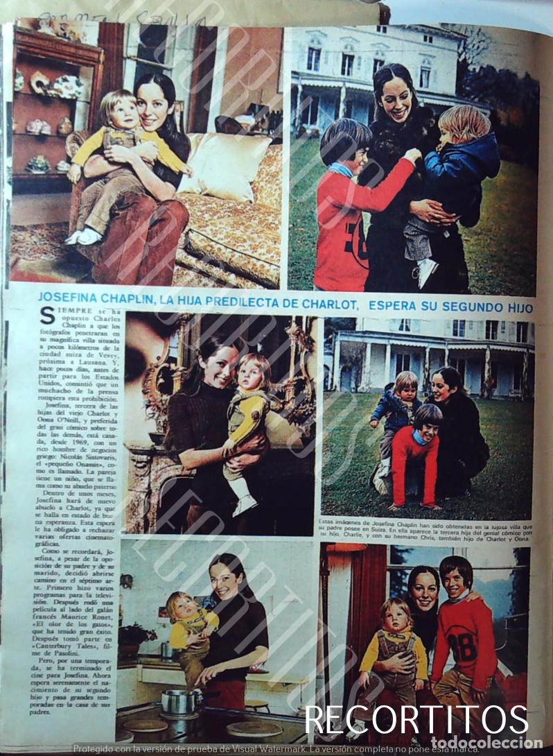 Coleccionismo de Revistas y Peri&oacute;dicos: JOSEFINA CHAPLIN EN FAMILIA CON SUS HIJOS