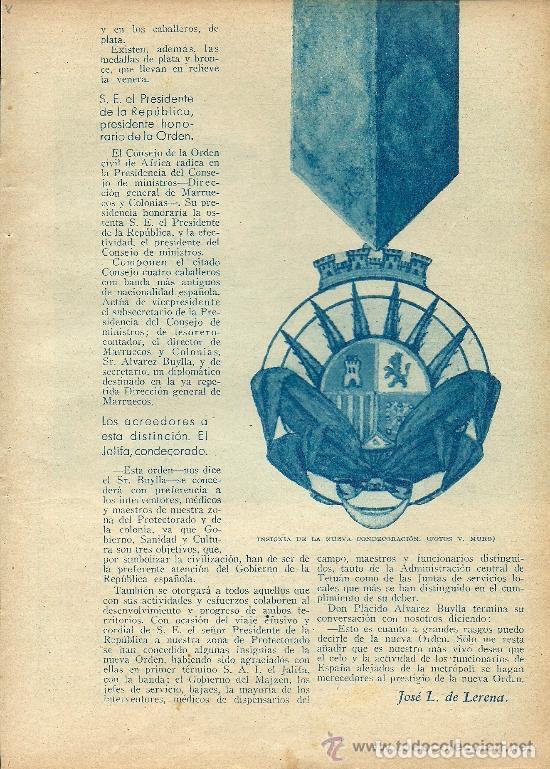 Coleccionismo de revistas y peri&oacute;dicos: Creaci&oacute;n de la Orden Civil de &Aacute;frica / Jos&eacute; L. de Lerena - 1933