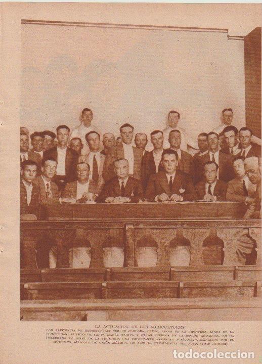 Collezionismo di Riviste e Giornali: * JEREZ DE LA FRONTERA * Asamblea agr&iacute;cola, representaciones de C&aacute;diz, Tarifa.. -1933