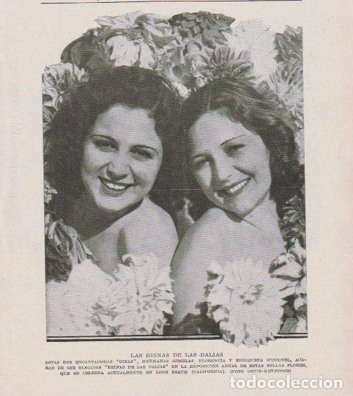 Coleccionismo de revistas y peri&oacute;dicos: * LONG BEACH, California * Florencia y Enriqueta O&rsquo;Counel, reinas de las dalias - 1933