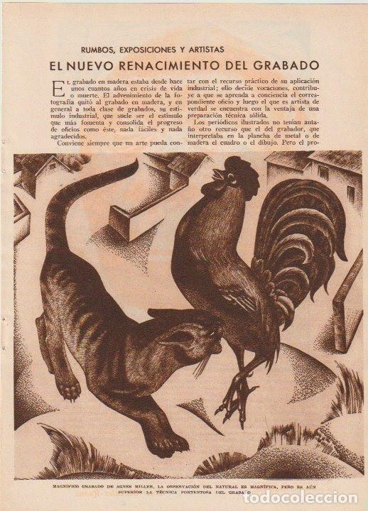 Coleccionismo de revistas y peri&oacute;dicos: Grabado: Agnes Miller, Eric Gill, J. J. A. Murphy, Timothy Cole, Castro Gil - 1933