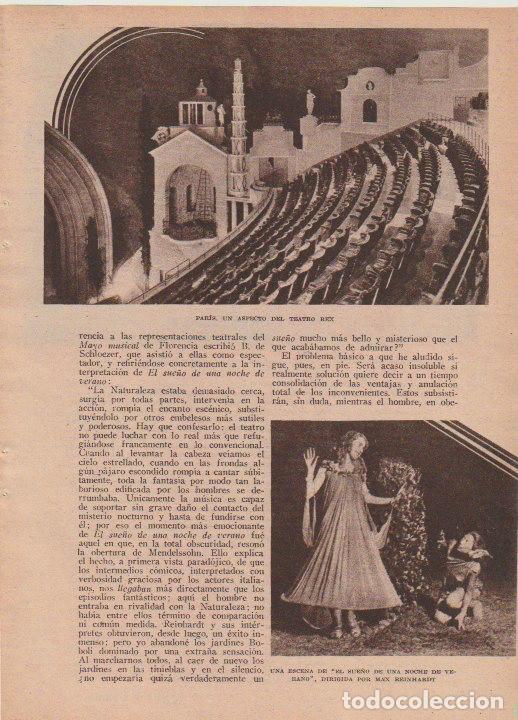 Collezionismo di Riviste e Giornali: * TEATRO * Mayo en Florencia, agosto en Salzburgo ( Reinhardt, Copeau) - 1933