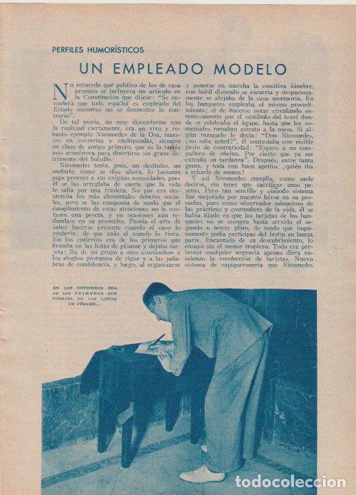 Coleccionismo de revistas y peri&oacute;dicos: Perfiles humor&iacute;sticos: un empleado modelo / Luis Gabald&oacute;n - 1933