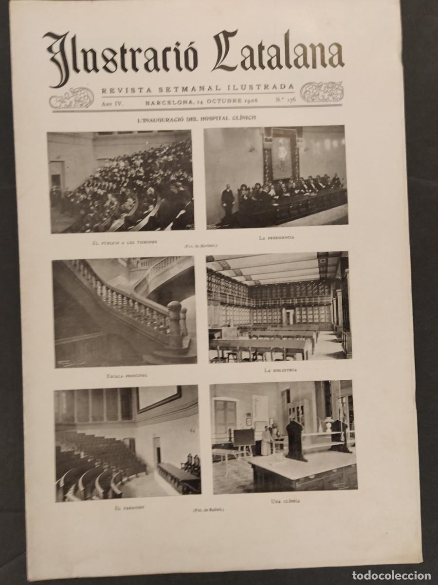 Sammeln von Zeitschriften und Zeitungen: ILUSTRACIO CATALANA - ANY 1906 NUMERO 176 - INAUGURACIO HOSPITAL CLINIC - ARGENTONA - MOTOS TARRASA