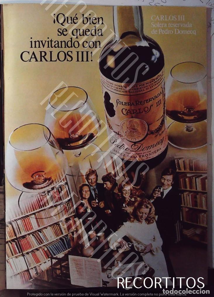 Coleccionismo de Revistas y Peri&oacute;dicos: CARLOS III BRANDY ANUNCIO PUBLICIDAD