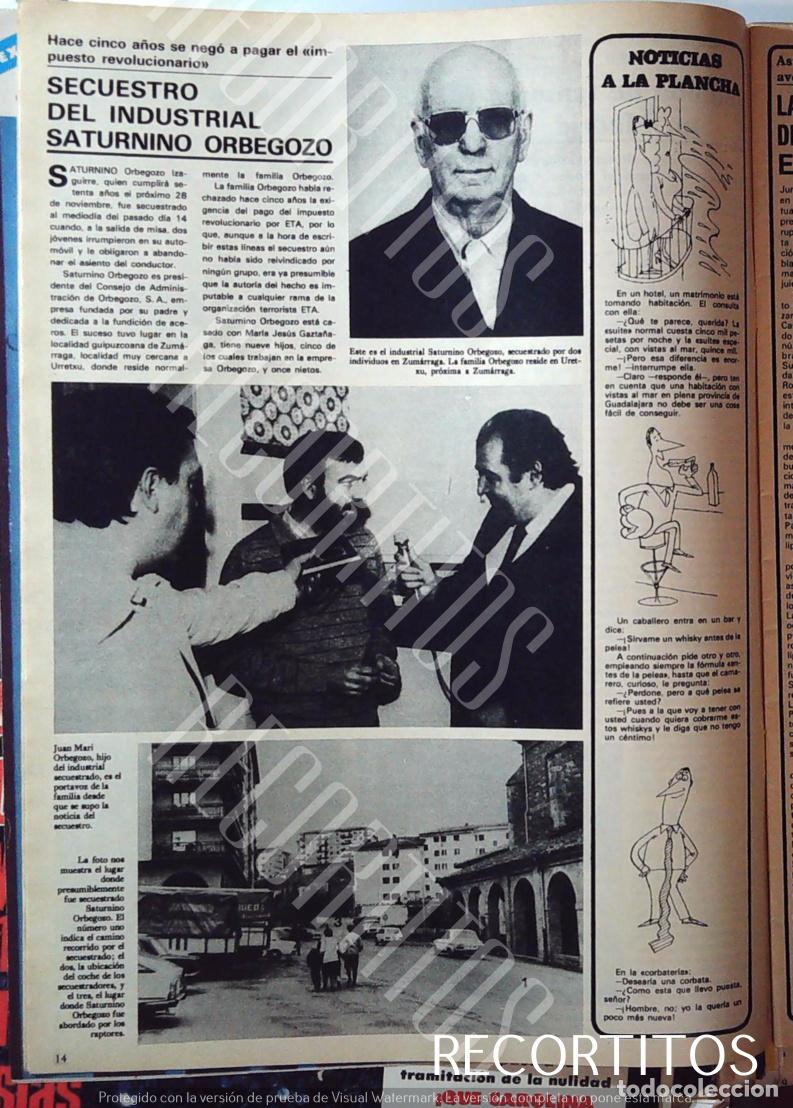 Collectionnisme de Revues et Journaux: SATURNINO ORBEGOZO SECUESTRO