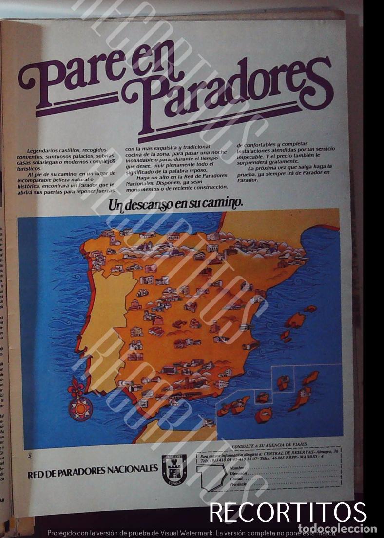 Collectionnisme de Revues et Journaux: PARADORES NACIONALES ANUNCIO PUBLICIDAD