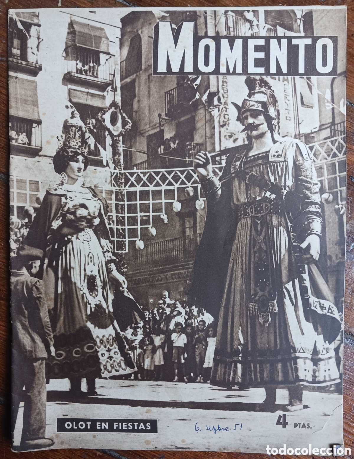 Collezionismo di Riviste e Giornali: Momento. Olot en fiestas. A&ntilde;0 1 - n&ordm; 25. 6 Septiembre 1951. Vell i Bell.