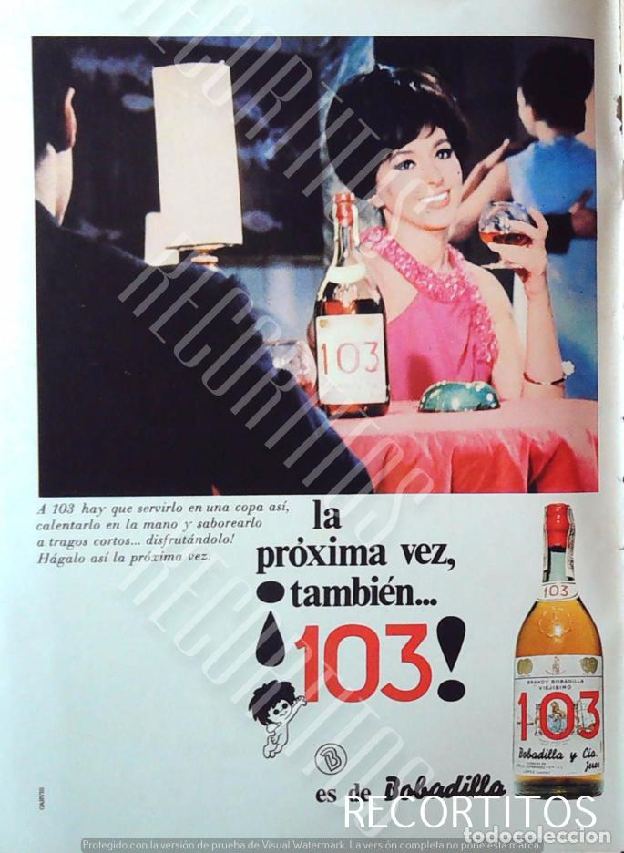 Coleccionismo de Revistas y Peri&oacute;dicos: 103 BOBADILLA BRANDY ANUNCIO PUBLICIDAD