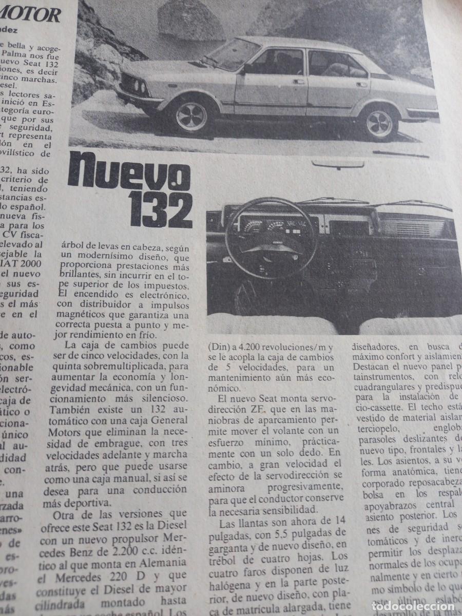 Coleccionismo de revistas y peri&oacute;dicos: PUBLICIDAD. ANUNCIO. PUBLIREPORTAJE DEL NUEVO SEAT 132. EXTRA&Iacute;DO DE REVISTA MUNDO JUNIO 1978