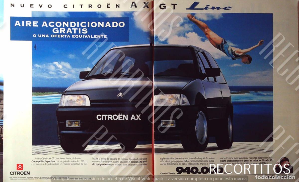 Coleccionismo de Revistas y Peri&oacute;dicos: CITROEN AX GT LINEANUNCIO PUBLICIDAD