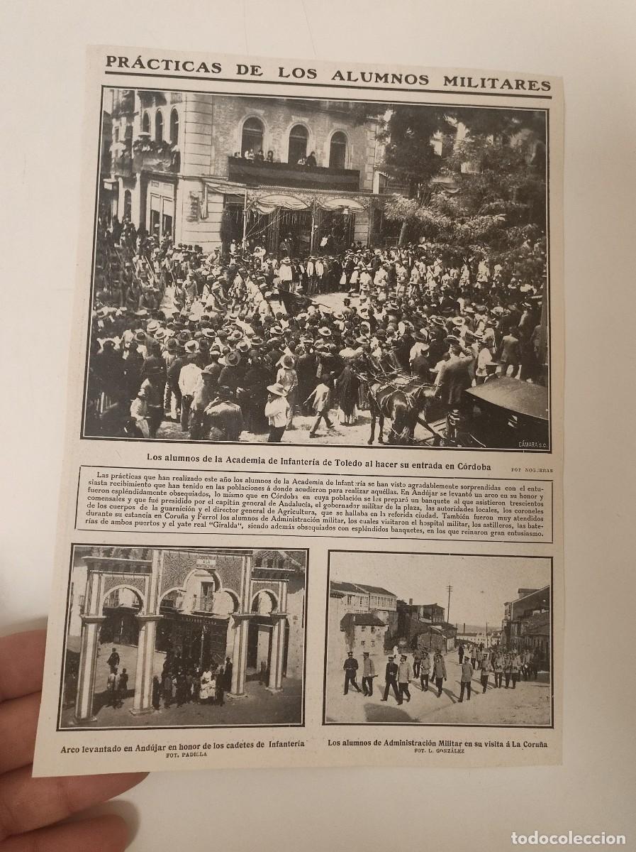 Coleccionismo de Revistas y Peri&oacute;dicos: HOJA REVISTA ORIGINAL CIRCA 1911. PRACTICAS ALUMNOS MILITARES INFANTERIA TOLEDO