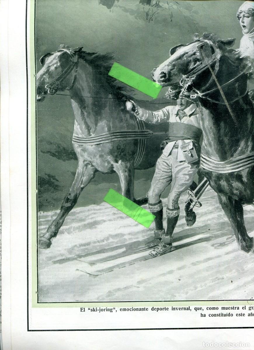 Coleccionismo de Revistas y Peri&oacute;dicos: REVISTA A&Ntilde;O 1914 NUEVO DEPORTE FEMENINO SKI-JORING PINTOR VAZQUEZ DIAZ DUQUE DE LERMA