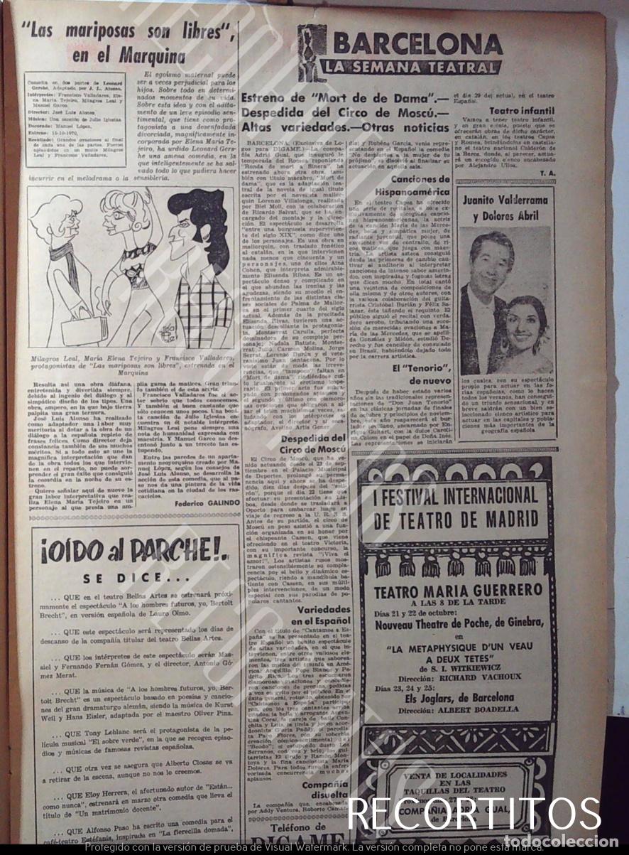 Coleccionismo de Revistas y Peri&oacute;dicos: MILAGROS LEAL MARIA ELENA TEJEIRO PACO VALLADARES EN EL MARQUINA JUANITO VALDERRAMA DOLORES ABRIL