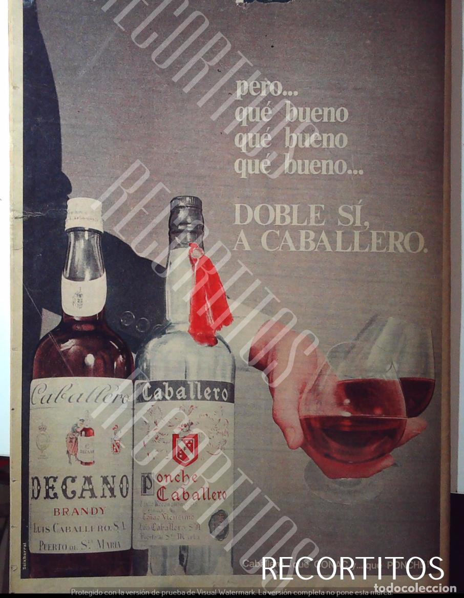 Coleccionismo de Revistas y Peri&oacute;dicos: PONCHE CABALLERO DECANO BRANDY ANUNCIO PUBLICIDAD