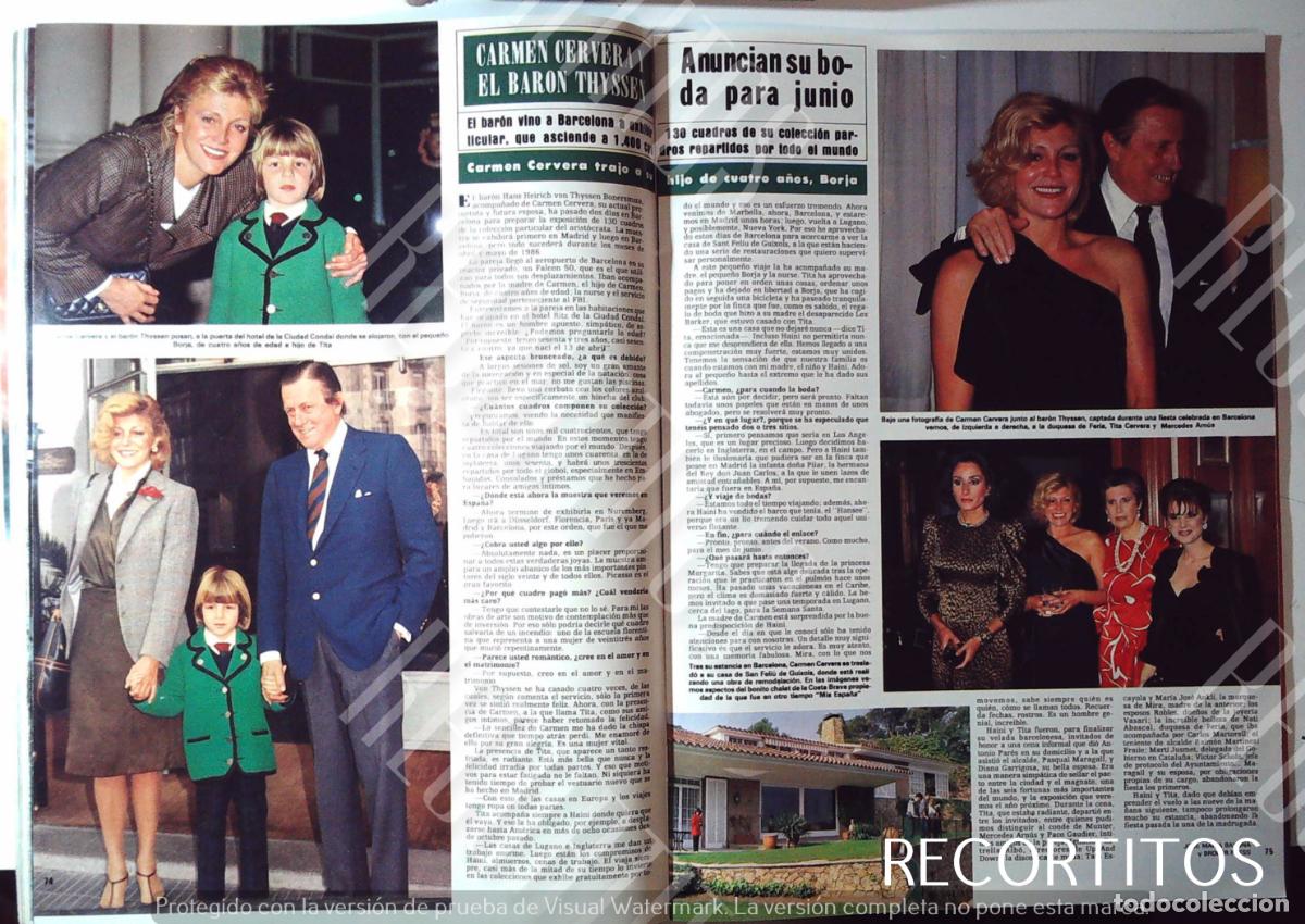 Coleccionismo de revistas y peri&oacute;dicos: TITA CERVERA CARMEN THYSSEN MISS ESPA&Ntilde;A MERCEDES ARNUS NATI ABASCAL DUQUESA DE FERIA