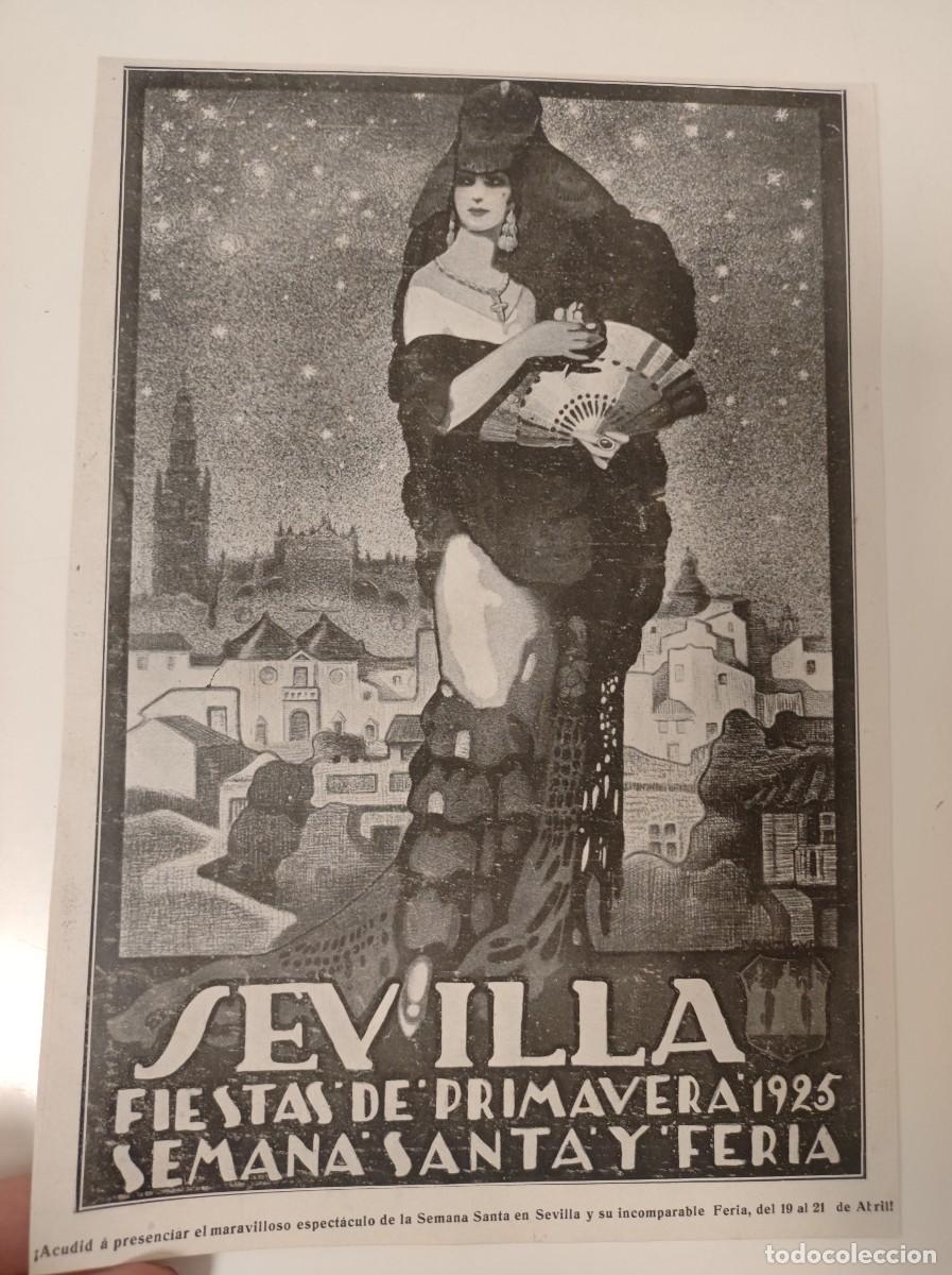 Coleccionismo de Revistas y Peri&oacute;dicos: HOJA REVISTA ORIGINAL 1925. FIESTAS PRIMAVERA SEMANA SANTA Y FERIA DE SEVILLA3,90