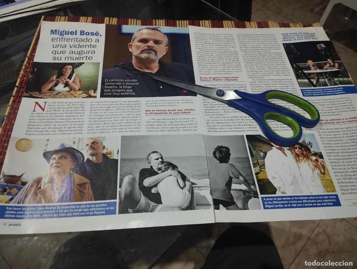 Coleccionismo de Revistas y Peri&oacute;dicos: MIGUEL BOS&Eacute; RECORTE REVISTA 2 P&Aacute;GINAS 2019