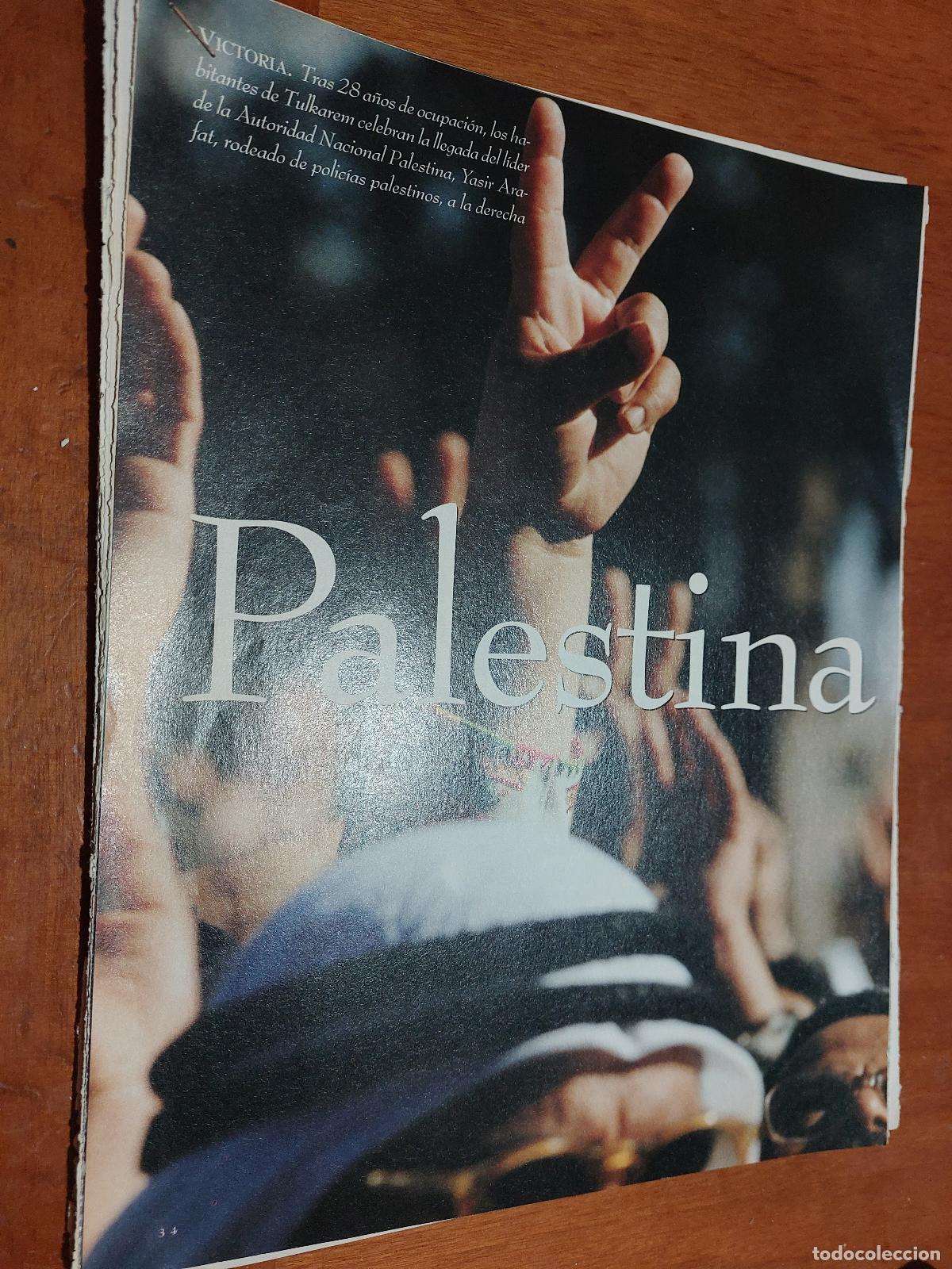Sammeln von Zeitschriften und Zeitungen: PALESTINA ESTRENA LIBERTAD. 4 P&Aacute;GINAS. ART&Iacute;CULO EXTRAIDO DE UNA REVISTA. GRAPA. COMPLETO