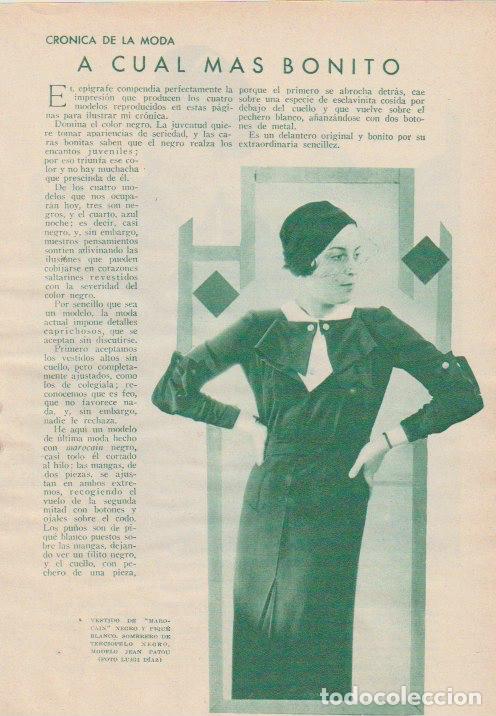 Collection Magazines and Newspapers: * MODA FEMENINA * Modelos Jean Patou y Robert Pignet -1933