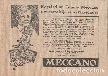 Coleccionismo de revistas y peri&oacute;dicos: Publicidad Meccano - 1933