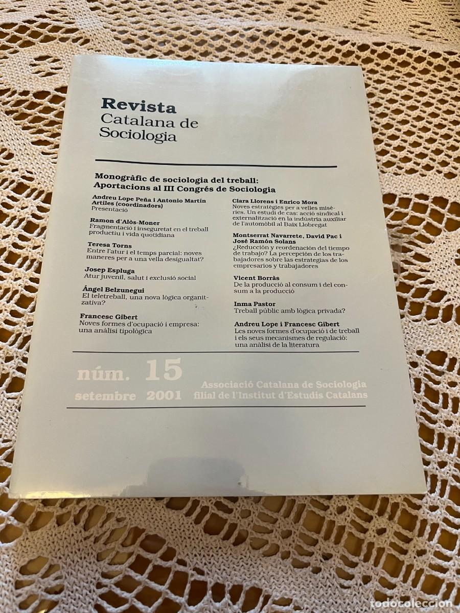 Coleccionismo de Revistas y Peri&oacute;dicos: Revista catalana de sociologia 15 Monogr&agrave;fic de sociologia del treball