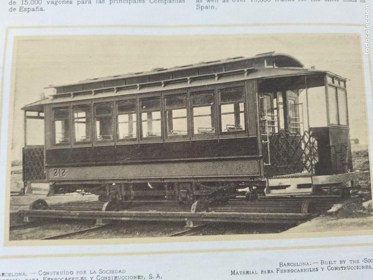 Sammeln von Zeitschriften und Zeitungen: VAGON TREN CONSTRUIDO POR LA SOCIEDAD MATERIAL PARA FERROCARRILES Y CONSTRUCCIONES S.A.HOJA A&Ntilde;O 1927