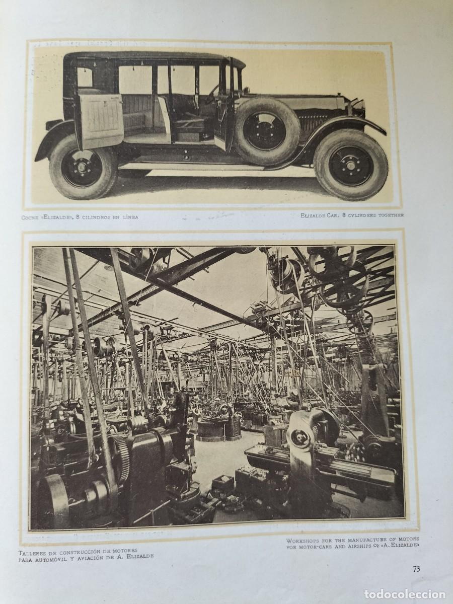 Collezionismo di Riviste e Giornali: COCHE ELIZALDE 8 CILINDROS EN LINEA MOTOR AVIACION 12 CILINDROS EN W.DE 450 C.V. HOJA A&Ntilde;O 1927