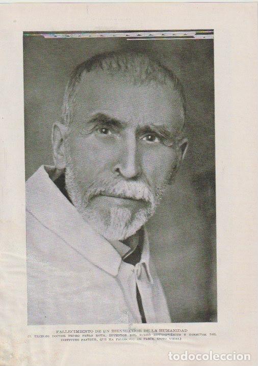 Collection Magazines and Newspapers: Dr. Pedro Roux, inventor del suero antidift&eacute;rico y director del Instituto Pasteur - 1933