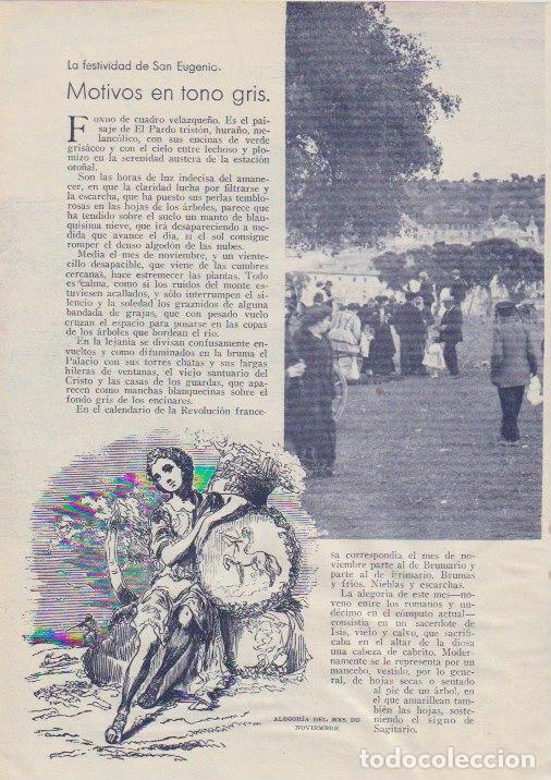 Coleccionismo de revistas y peri&oacute;dicos: * EL PARDO, Madrid * La festividad de San Eugenio / A. Ram&iacute;rez Tom&eacute; - 1933